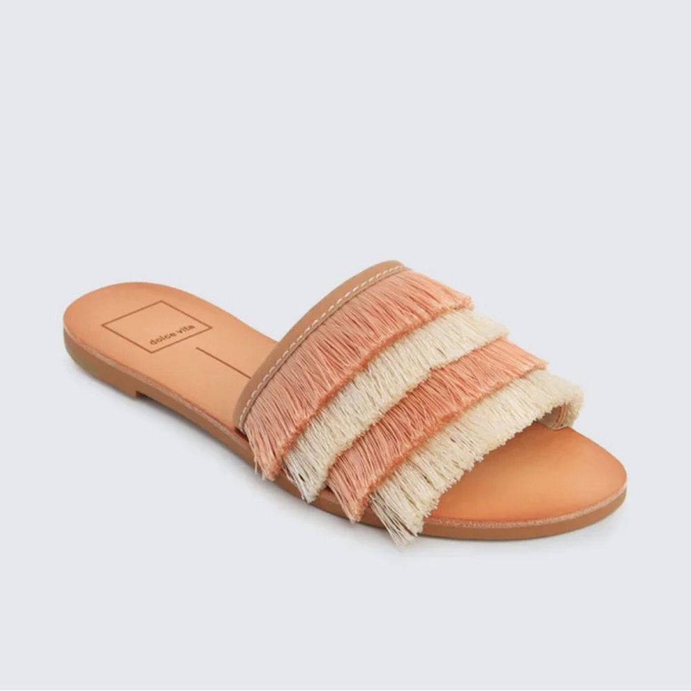 Dolce Vita Fringe Slide Sandals